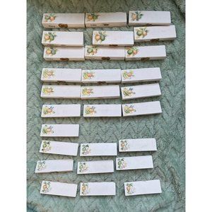 VTG 50’s 28 Lenwile Ardalt Marble China Dinner Place Marks Cards Fruit Vegetable